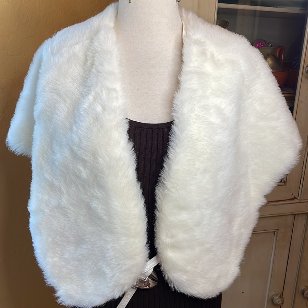Faux fur cape